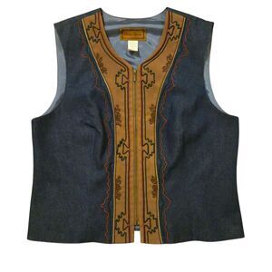 Vintage Sharon Young Vest Size 14 Southwestern Aztec Western Cowgirl  80's